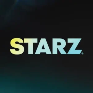 Home 38 Starz logo in white and yellow on a black background