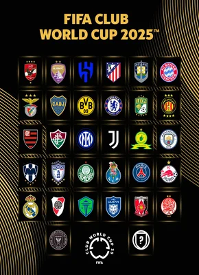 Home 1 A graphic displaying the "FIFA CLUB WORLD CUP 2025" title above a grid of numerous football club logos.